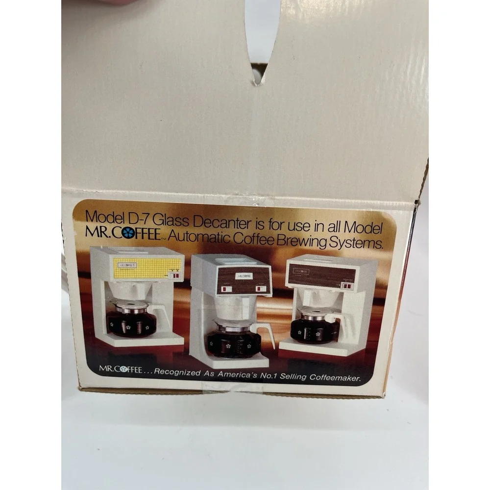 Vintage New in Box Mr. Coffee Glass Decanter Carafe 10-Cup D-7C, Replacement